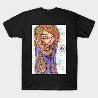 a person in a purple dress T-Shirt